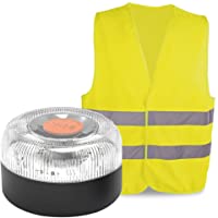 BALIZAUTO PK2830 luz Emergencia AUTÓNOMA- señal v16 preseñalización Peligro- DGT- Base imantada- Hecho en España- y…